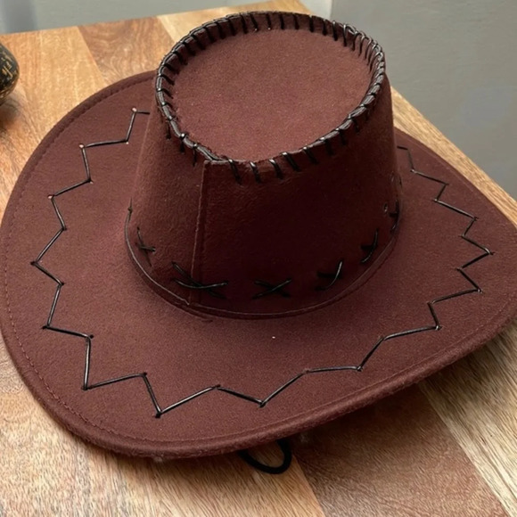 NWOT Brown Western Cowboy Hat - Picture 2 of 7